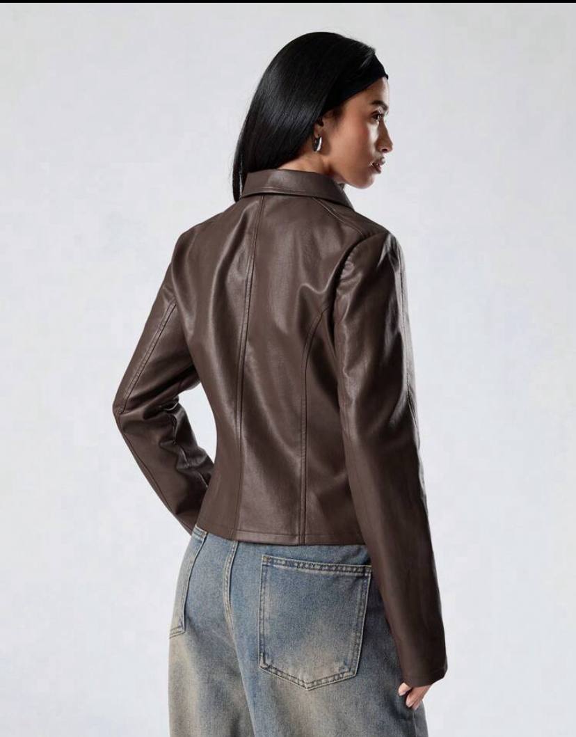 WOMAN LATHER JACKET