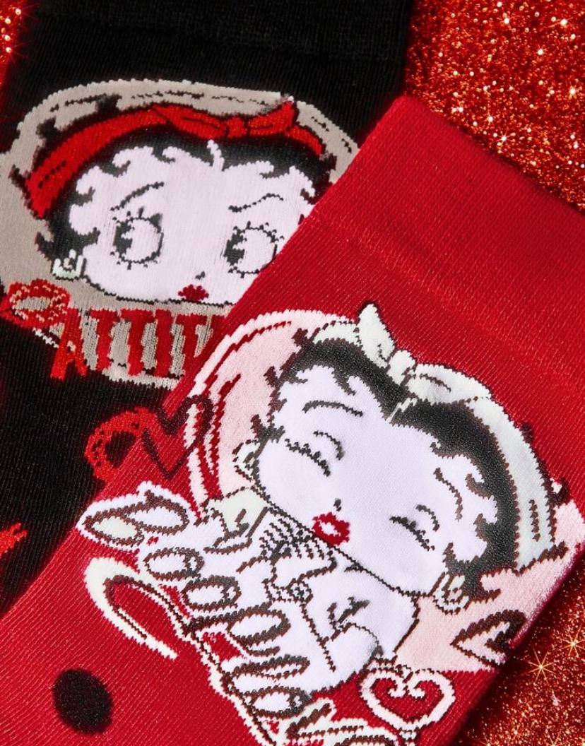 2 PAIRS BETTY BOOP SOCK
