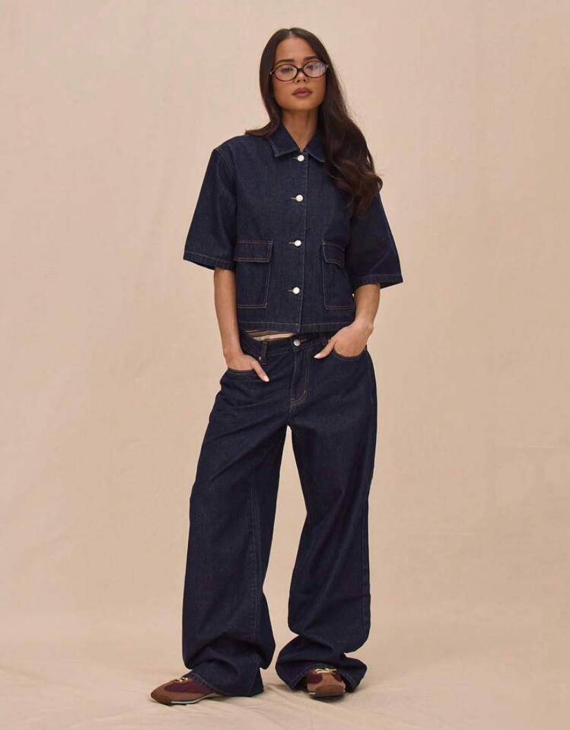 DENIM JEANS TOP AND PANTS