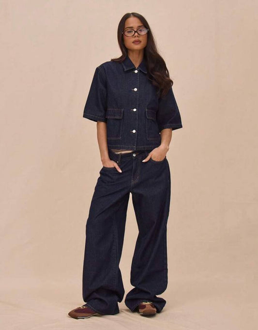 DENIM JEANS TOP AND PANTS